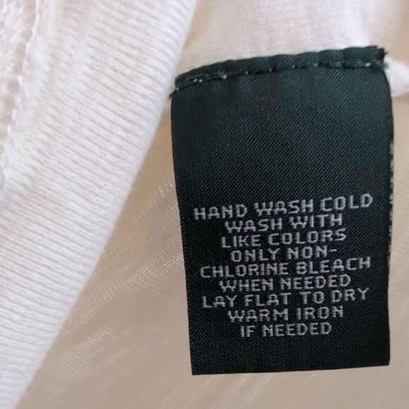 Ralph Lauren Cream Cotton Slub Crocheted Macrame Women's Camisole Top Size M - Picture 6 of 10